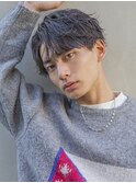 小久保styleフェザーパーマフェザーショートグレーエンドカラー