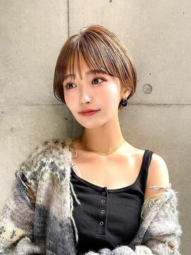 ギークス(GEEKS) 【GEEKS渋谷】耳かけ/マッシュショートボブ/シースルーバング/秋