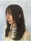 大人可愛いミディアムレイヤー/くびれレイヤー/顔まわりレイヤー