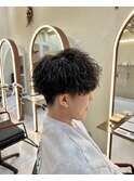 ツイスパ波巻きパーマ×マッシュ/長野市美容室