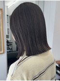20代30代切りっぱなしボブタッセルボブ顔周りレイヤーオリーブ