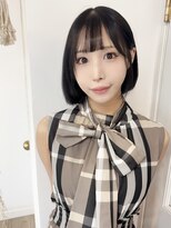 シンク オモテサンドウ(sync omotesando)&nbsp;切りっぱなしボブ/レイヤーボブ/暗めカラー/前髪カット/髪質改善