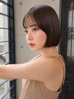 フォト 新宿三丁目(foto) 髪質改善縮毛矯正地毛風ストレート切りっぱなしボブ