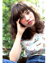 プレディカ(pledica) 【pledica】毛束感が可愛い★短め斜めバングミディ【表参道】