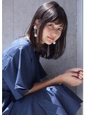 リラクシーツヤ感ミディ ダークグレーバイオレット
