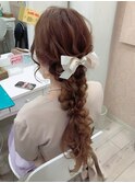 カジュアル編み下ろしヘア