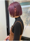 ヘアメイクオズ&佐藤魁斗　パープルボブ