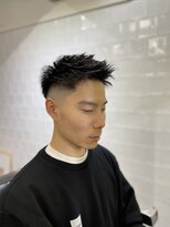 メリケンバーバーショップ フクオカ(MERICAN BARBERSHOP FUK)&nbsp;フェザーカットジェットかきあげバーバー