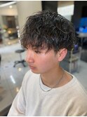 ツイストスパイラルパーマ波巻きスパイラルパーマメンズマッシュ