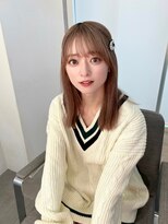 オレンジベージュロブ_グレージュカラーココアベージュ