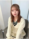 オレンジベージュロブ_グレージュカラーココアベージュ