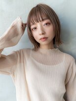 ケアリー 流山おおたかの森(Carelly)&nbsp;大人かわいい前髪セシルカットココアブラウンフリンジウェーブ