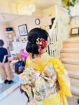 美容室 ティンカーベル 振袖ヘア