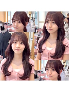 アフロートリノ(AFLOAT Leino) 2wayバング 韓国前髪 シースルー ミディアム くびれヘア　顔周り