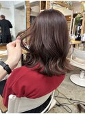 ピンクブラウニー【ブリーチなしWカラーカットトリートメント】