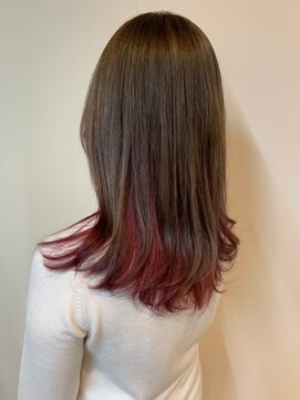 ヘアブランコブランコ 横浜(hair blanco_blanco) 似合わせカット/くびれヘア/デザインカラー/艶ボルドー[横浜駅]