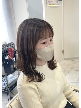 ハーツヘアーズ 五日市店(HEARTS hair's) ミディアム、ブラウンカラー