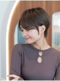 20代30代大人かわいい丸みショート似合わせカットフルバング