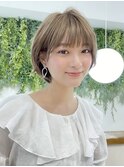 ★前下がりショートボブ石原さとみショートカットカラーパーマ