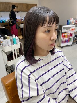 ネイロ 錦糸町(NeiRo) イヤリングカラーレッドヴァイオレットワンカールロブ