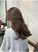 柔らかブラウン　レイヤーカット