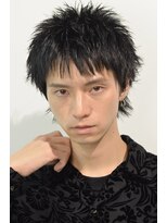 ココ 本八幡(KOKO) □スパイキーショートブルーブラックフェザーパーマサーフカール