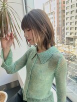 ケーツー 谷町(K-two)&nbsp;レイヤーボブ*顔まわりレイヤー*オリーブカラー*30代40代50代