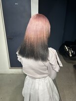 エイト 横浜店(EIGHT)&nbsp;ピンク×ブラック【ケアブリーチ、エンドカラー】