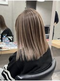 【ハイライト】ベージュハイライトバレイヤージュ