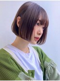 【宮田茉悠】ボブ バイカルテ 髪質改善 透明感カラー