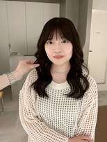 テクネ 天神大名(techne) 天神大名今泉くびれレイヤーウルフ顔まわりカット韓国風巻き髪