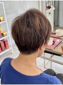 白髪ぼかしハイライトブリーチミルクティーベージュ