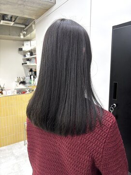 ディジョン(Dijon) 韓国顔まわりレイヤーカットグレージュオリーブベージュブラウン