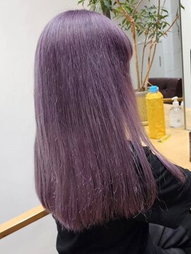 ラベンダーアッシュ/全頭ブリーチ/ハイトーンカラー