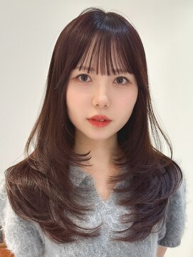 ハッチ(HACCH) 韓国風レイヤーカットブリーチダブルカラー前髪