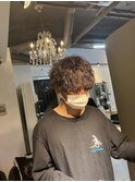 波巻きスパイラルパーマツイストスパイラルパーマメンズマッシュ