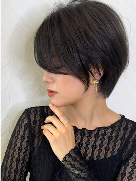 ロンド ストラーダ 心斎橋(Lond strada) ショート×ハイライト白髪ぼかし×マチルダボブ[心斎橋]