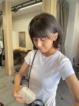 サンド 表参道(sand) ショートボブパーマ20代30代40代イヤリングカラー大人可愛い