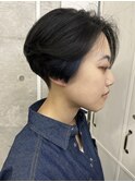 大人刈り上げショート/イヤリングカラー