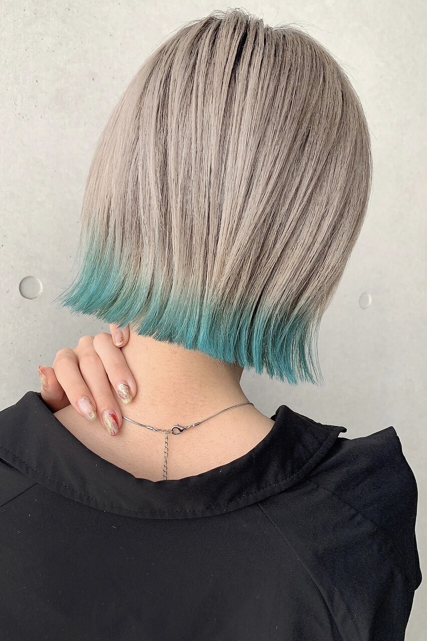⊹高品質⊹ グラデーション虹カラー　ラビットヘアチルチル　NO.133 にじさんじ甲斐田晴推しカラー 新衣装 髪色グラデーション S1118