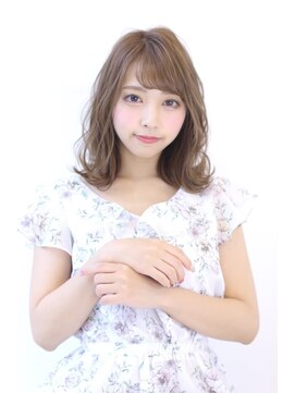 オーロ 緑地公園店(ORO) 20代30代40代50代グレーベージュ前髪パーマロングレイヤー黒髪