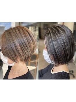 今話題の白髪ぼかしハイライト、しっかり染め、馴染ませまで好きなスタイルを選べる☆[静岡/美髪/白髪染め]