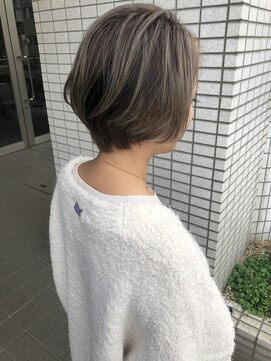 ベコ(Beco) 【武藤裕也】グレージュ×小顔丸みショート◎20代30代人気◎