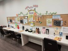 ドライスペースにはヘアケア商品を多数ご用意致しました