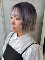 オーク 学芸大学(OAK)&nbsp;ラベンダーグレージュ グラデーションカラー 切りっぱなしボブ