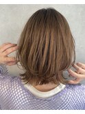 レイヤーボブ×アッシュベージュ