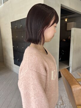 ヘアー アイス ルーチェ(HAIR ICI LUCE) ディープレッド/ワインレッド/ボブ/ぷつっとボブ/堀場