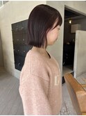 ディープレッド/ワインレッド/ボブ/ぷつっとボブ/堀場