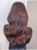 髪質改善美髪ストレート艶感30代40代レッドブラウン毛先ロング