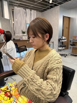 リジョイスヘア レイ(REJOICE hair Lei) シャギーショート×ステラグレージュ